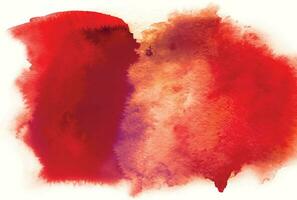 Red watercolor stain background vector