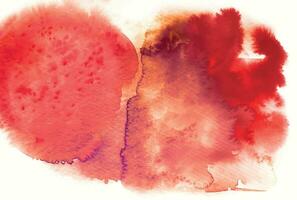 Red watercolor stain background vector