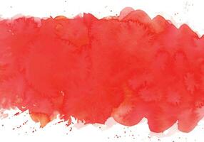 Red watercolor stain background vector