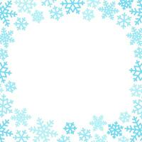 snowflakes picture frame square position for decoration vector