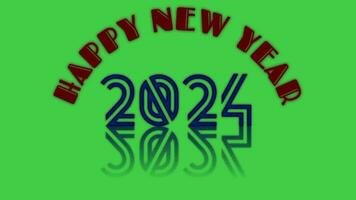 animado vídeo com a tema feliz Novo ano 2024. video