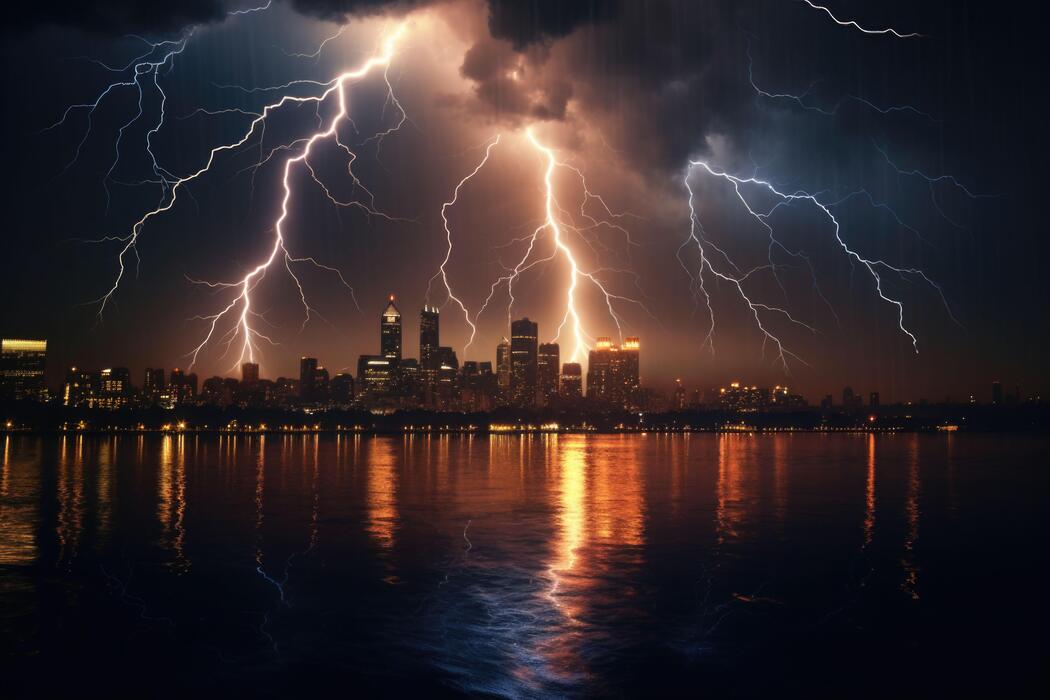 Lightning City Stock Photos, Images and Backgrounds for Free Download