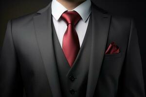 Elegant men formal suit. Generative AI photo