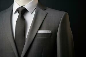 Elegant men formal suit. Generative AI photo