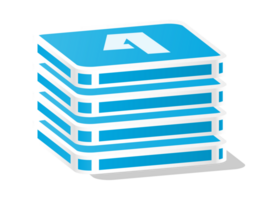 Bar chart rectangular 3d element and number 4. png