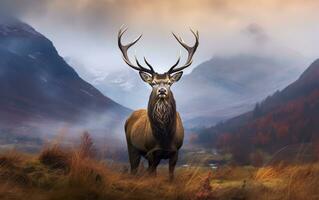 Monarch Of The Glen. AI Generated photo