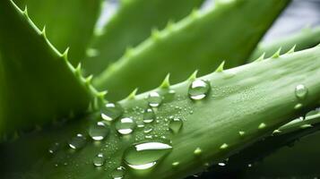 Visualizing the presentation of the plant Aloe Vera. Generative AI photo