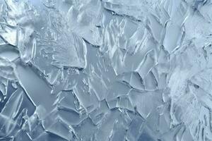 Abstract ice textures on car window in winter. Frosted Glass and Ice. A Textured Look. backgrounds and textures concept. AI Generative photo