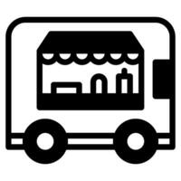 fast food food truck icon vector