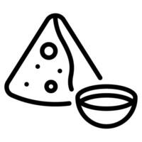 fast food samosa icon vector