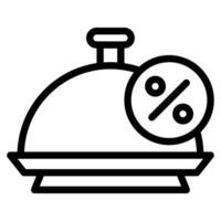 rápido comida descuento comida icono vector