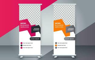 vector creative Roll up banners template