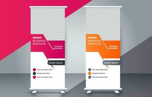 vector creative Roll up banners template
