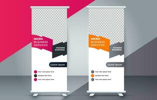 vector creative Roll up banners template