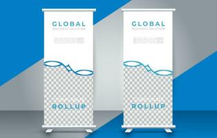 Modern roll up banner design template. flyer. pull up. presentation. brochure. poster. advertisement. print media vector