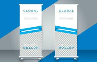 Modern roll up banner design template. flyer. pull up. presentation. brochure. poster. advertisement. print media vector