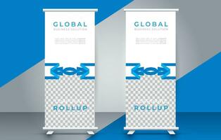 Modern roll up banner design template. flyer. pull up. presentation. brochure. poster. advertisement. print media vector