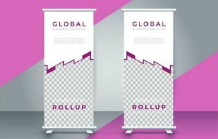 Modern roll up banner design template. flyer. pull up. presentation. brochure. poster. advertisement. print media vector