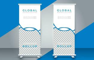 Modern roll up banner design template. flyer. pull up. presentation. brochure. poster. advertisement. print media vector