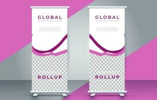 Modern roll up banner design template. flyer. pull up. presentation. brochure. poster. advertisement. print media vector