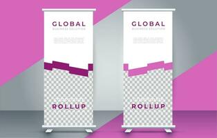 Modern roll up banner design template. flyer. pull up. presentation. brochure. poster. advertisement. print media vector