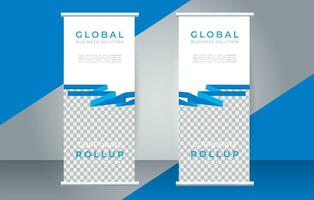 Modern roll up banner design template. flyer. pull up. presentation. brochure. poster. advertisement. print media vector