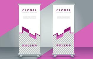 Modern roll up banner design template. flyer. pull up. presentation. brochure. poster. advertisement. print media vector