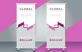 Modern roll up banner design template. flyer. pull up. presentation. brochure. poster. advertisement. print media vector