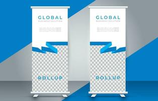 Modern roll up banner design template. flyer. pull up. presentation. brochure. poster. advertisement. print media vector