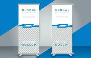 Modern roll up banner design template. flyer. pull up. presentation. brochure. poster. advertisement. print media vector