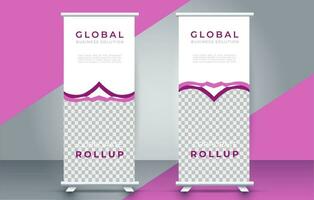 Modern roll up banner design template. flyer. pull up. presentation. brochure. poster. advertisement. print media vector