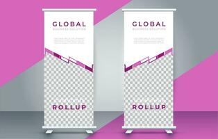 Modern roll up banner design template. flyer. pull up. presentation. brochure. poster. advertisement. print media vector