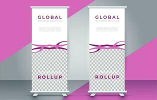 Modern roll up banner design template. flyer. pull up. presentation. brochure. poster. advertisement. print media vector