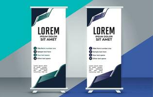 professional business roll up display standee template design vector