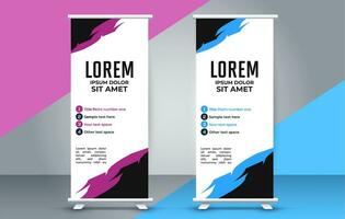 professional business roll up display standee template design vector