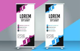 professional business roll up display standee template design vector