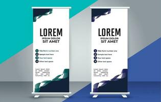 professional business roll up display standee template design vector