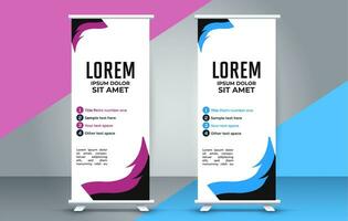 professional business roll up display standee template design vector