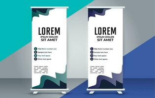 professional business roll up display standee template design vector