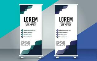 professional business roll up display standee template design vector