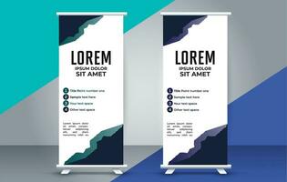 professional business roll up display standee template design vector