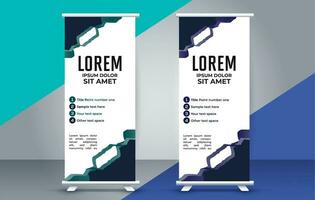 professional business roll up display standee template design vector