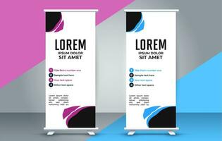 professional business roll up display standee template design vector