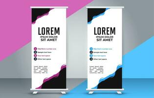 professional business roll up display standee template design vector