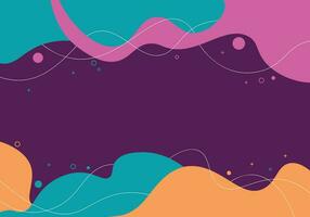 Wave fluid background with memphis elements. Vector. vector