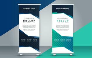 business roll up banner design display standee for presentation purpose vector