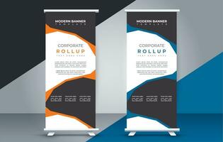 business roll up banner design display standee for presentation purpose vector