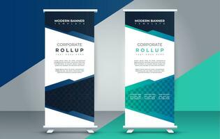 business roll up banner design display standee for presentation purpose vector