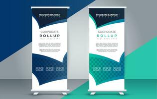 business roll up banner design display standee for presentation purpose vector