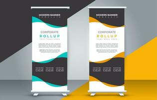 business roll up banner design display standee for presentation purpose vector